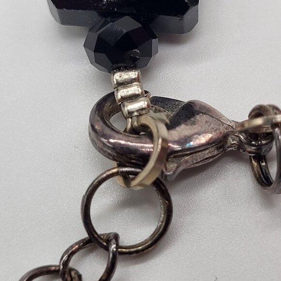 VTG Nakamol Thailand Bib Collar Statement Necklace Beaded Black Gray - Picture 12 of 14